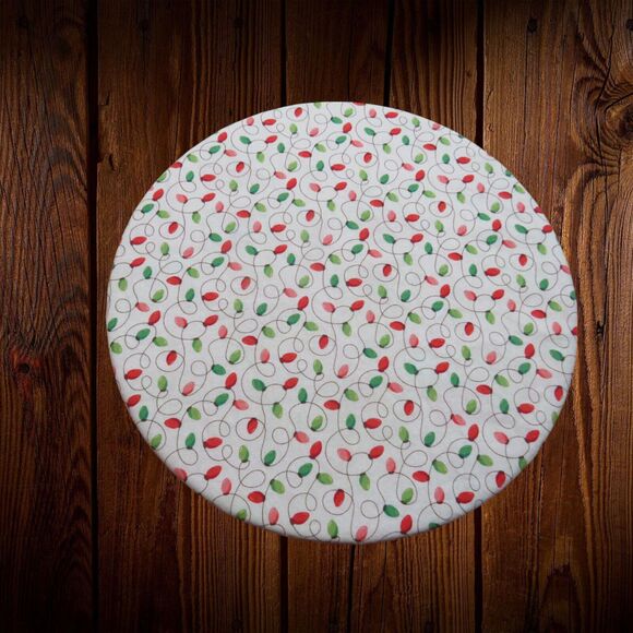 Kitchenaid Bowl Cover Reversible Gingerbread Houses Pink Glitter Fabric - Picture 8 of 8